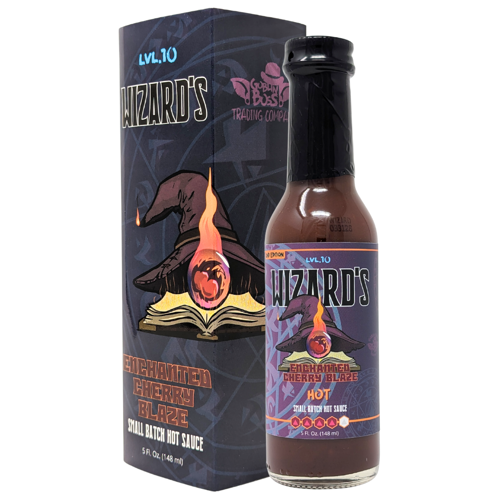 Goblin Boss Wizard's Enchanted Cherry Blaze Hot Sauce